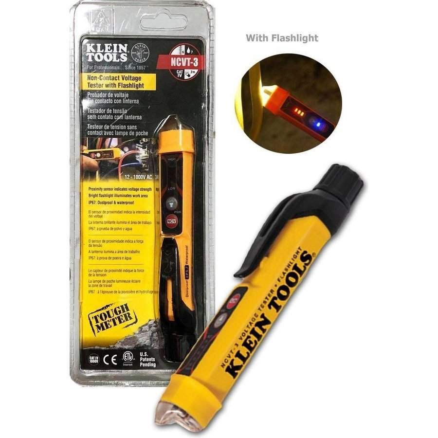 Klein NCVT-3 Non-Contact Voltage Tester With Flashlight