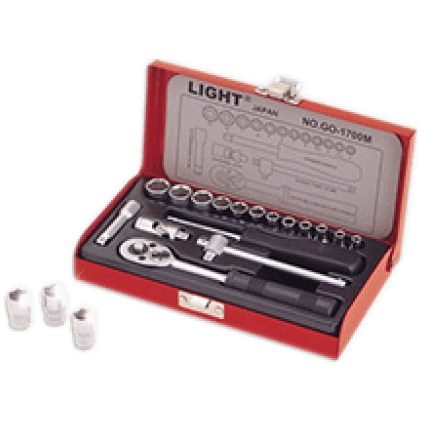 Light GO-1700M 1/4" Drive 17pcs Socket Wrench Set, General Hardware Sockets & Ratchets — Southend Philippines