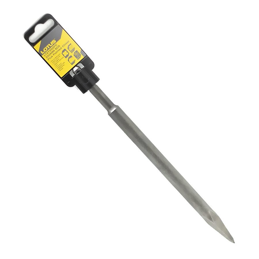 Lotus Lotus LTXT250PC SDS-Plus Pointed Chisel 250mm, General Hardware Hammers & Chisels — Southend Philippines