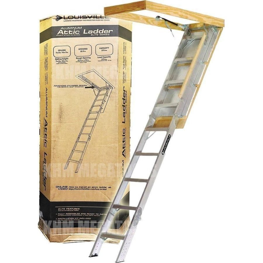 Louisville AA2210 Aluminum Attic Ladder "ELITE" 375 Lbs, General Hardware Ladders & Scaffold — Southend Philippines