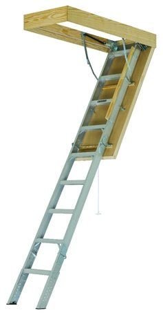 Louisville AL2540MG Aluminum Attic Ladder "Elite" 375 Lbs. 25" (AA2540MG, General Hardware Ladders & Scaffold — Southend Phil