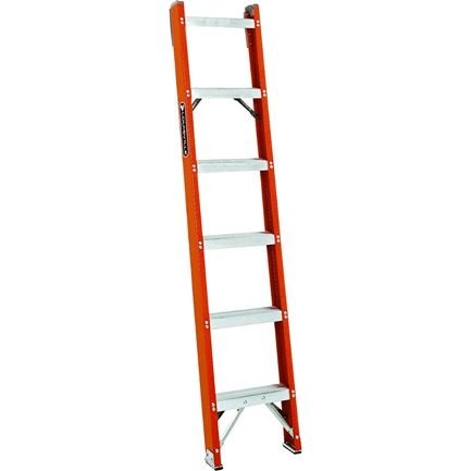 Louisville FH1000 Fiberglass Shelf Single Ladder (300 Lbs) [Rectangle St, General Hardware Ladders & Scaffold — Southend Phil