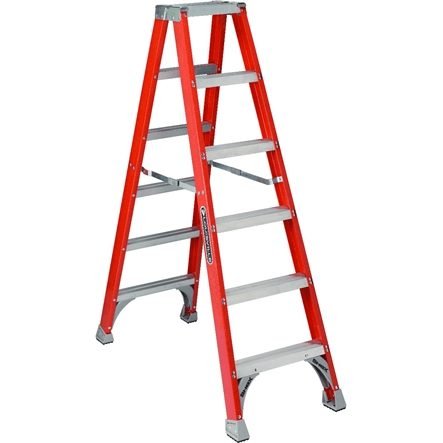 Louisville FM1506 HD Fiberglass Step Ladder Double Side (300lbs), General Hardware Ladders & Scaffold — Southend Philippines