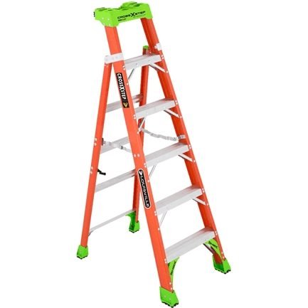 Louisville FXS1500 Fiberglass Single / A-Type Ladder "CROSS STEP" (300 L, General Hardware Ladders & Scaffold — Southend Phil