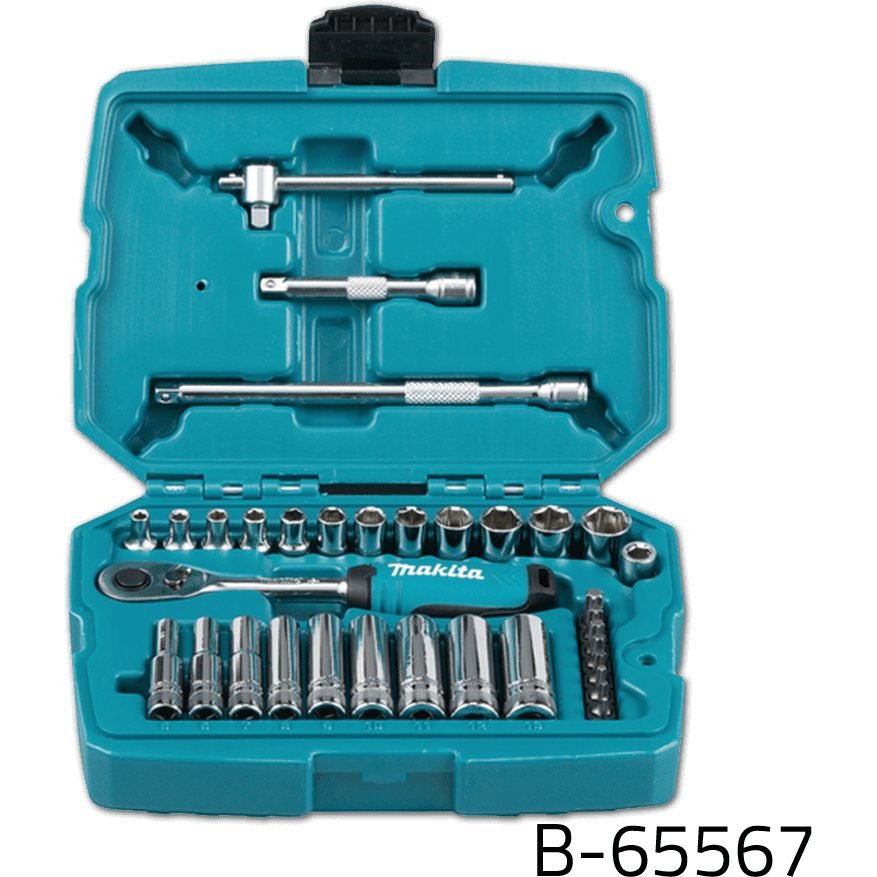 Makita Makita B-65567 1/4" Dr. 34pcs Ratchet & Socket Wrench Set, General Hardware Sockets & Ratchets — Southend Philippines