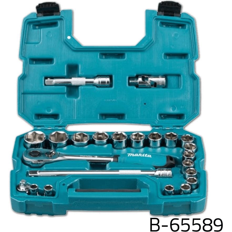 Makita Makita B-65589 23pcs 1/2" Dr. Ratchet & Socket Wrench Set, General Hardware Sockets & Ratchets — Southend Philippines