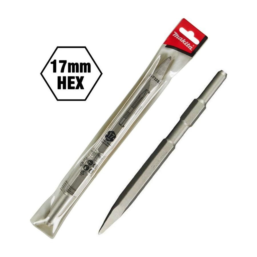 Makita D-71283 HEX Pointed Chisel (Bull Point) 17x255mm
