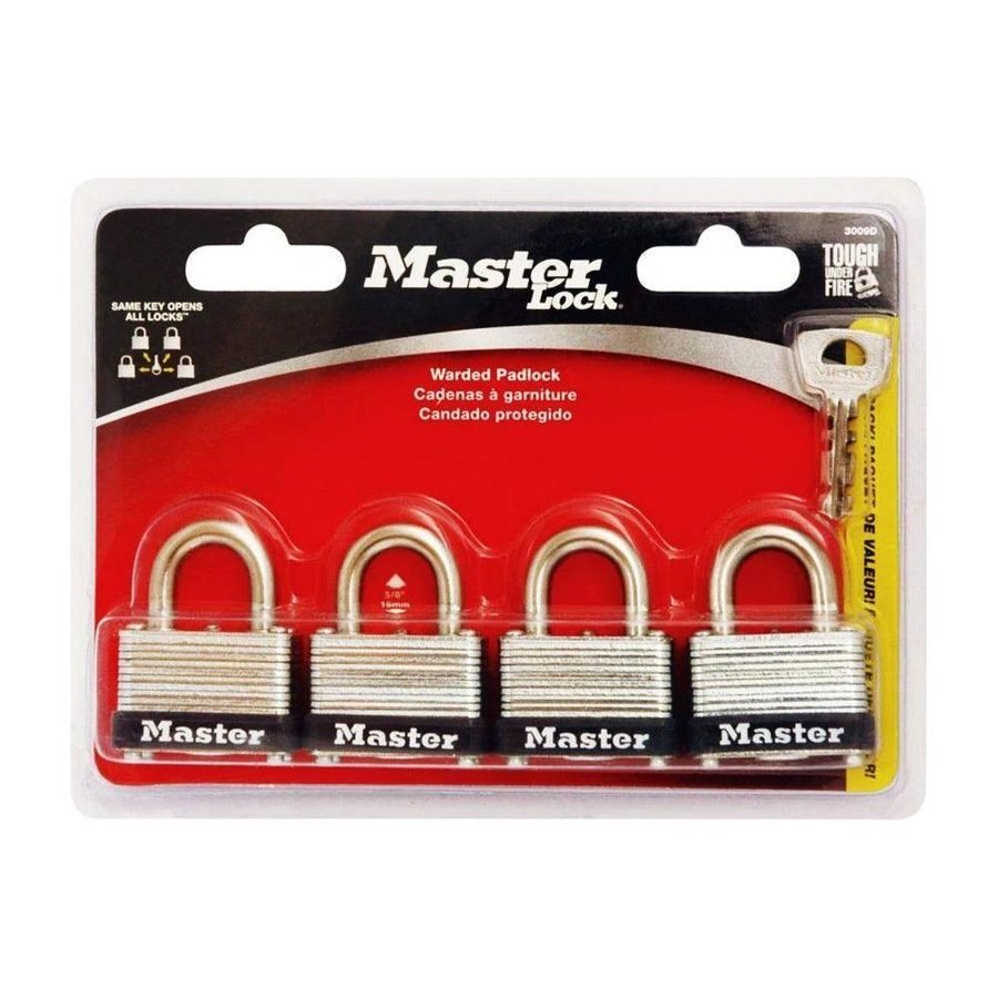 MasterLock Laminated Warded Padlock 4pcs (Key Alike), General Hardware Locks, Hinges & Door Hardware — Southend Philippines
