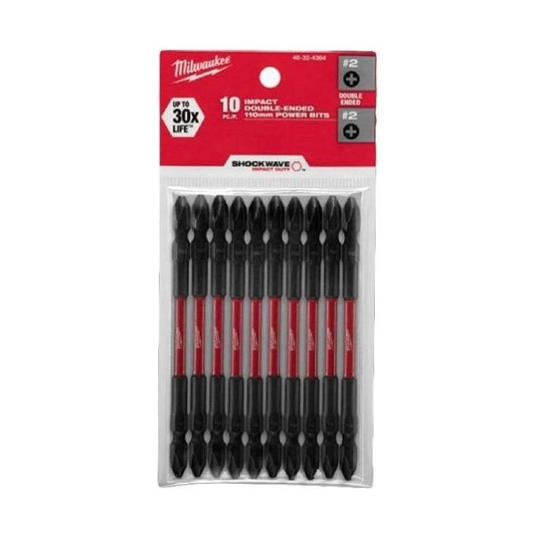 Milwaukee PH2 Philips Screwdriver Bit Double Ended 110mm (10pcs)