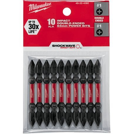 Milwaukee PH2 Philips Screwdriver Bit Double Ended 65mm (10pcs)