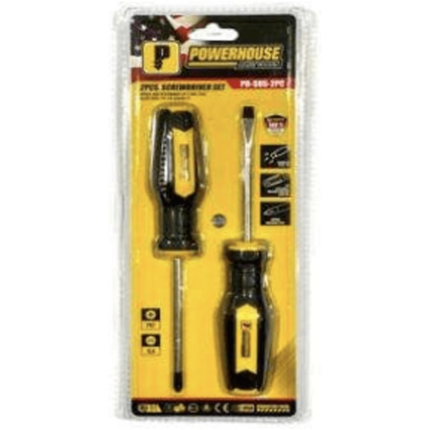 Powerhouse Powerhouse Cushion Grip Screwdriver 2 Pcs Set, General Hardware Screwdrivers — Southend Philippines
