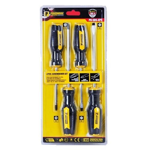 Powerhouse Powerhouse Cushion Grip Screwdriver (4 Pcs/Set), General Hardware Screwdrivers — Southend Philippines