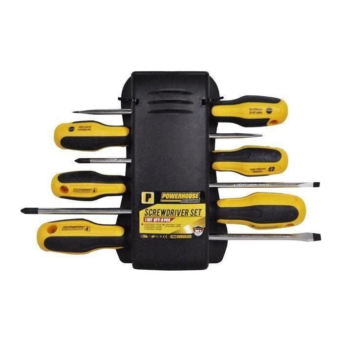 Powerhouse T33602 6 Pcs Cushion Grip Screwdriver Set