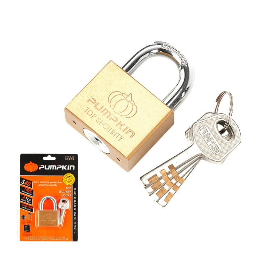 Pumpkin Pumpkin PM39202 / PM39204 Brass Padlock 40mm / 50mm, General Hardware Locks & Hinges — Southend Philippines