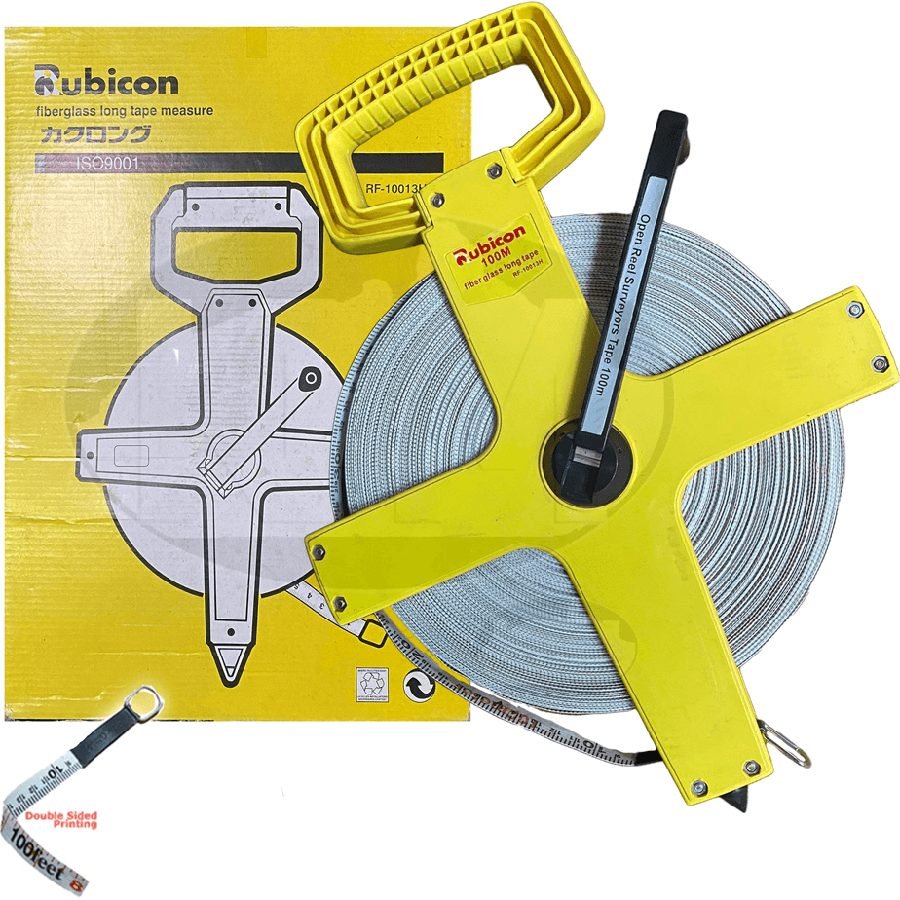 Rubicon RF-10013H Fiberglass Long Tape Measure / Open Reel Tape, General Hardware Measuring & Layout — Southend Philippines
