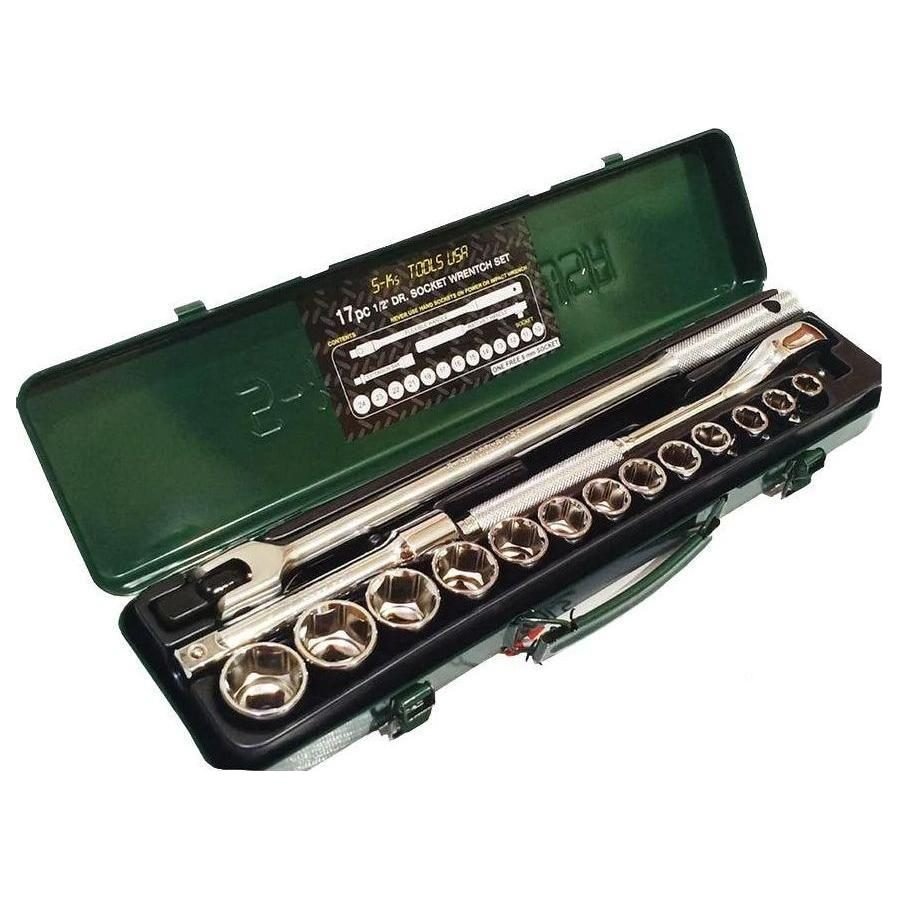 S-Ks S-Ks A-17 1/2" Drive Socket Wrench Set 10-24mm 6pts, General Hardware Sockets & Ratchets — Southend Philippines