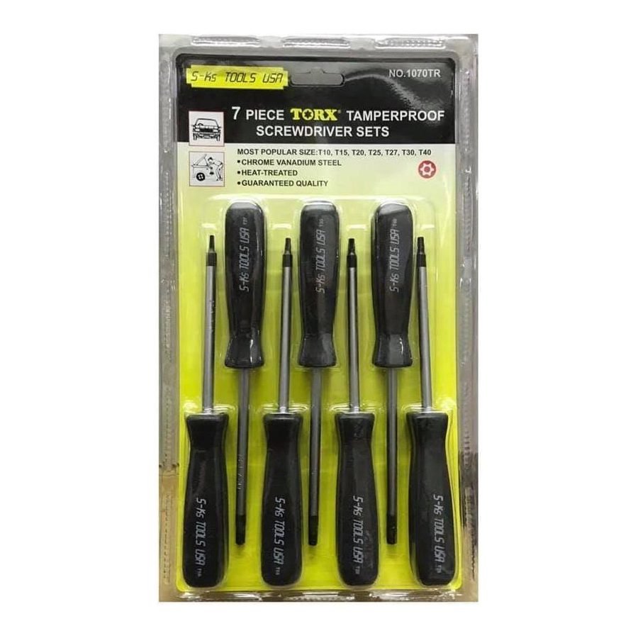 S-Ks S-Ks 1070TR 7pc Torx Tamperproof Screwdriver Set, General Hardware Screwdrivers & Bits — Southend Philippines