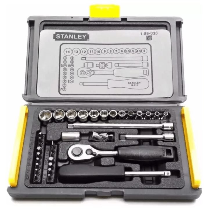 Stanley 89-033 1/4" Drive Socket Wrench Set 35pcs (4-14mm)