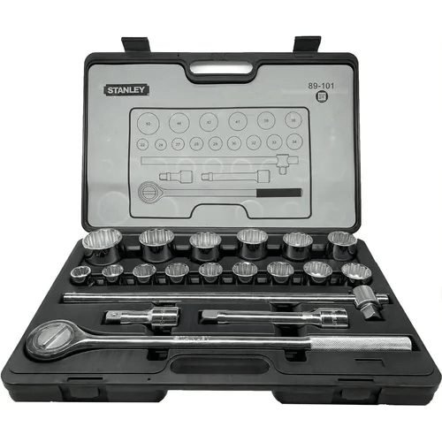 Stanley Stanley 89-101 3/4" Drive Socket Wrench Set 19pcs (22-50mm) 12pts, General Hardware Sockets & Ratchets — Southend Phi
