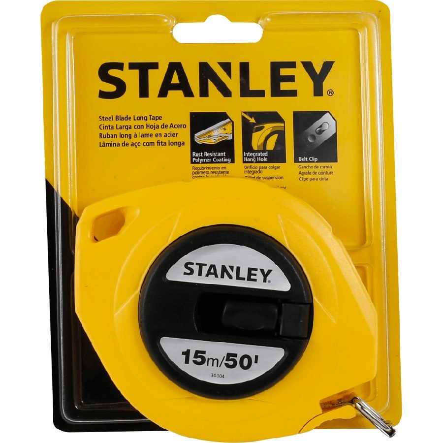 Stanley Stanley Closed Case Steel Long Tape Measure (Yellow), General Hardware Measuring & Layout — Southend Philippines