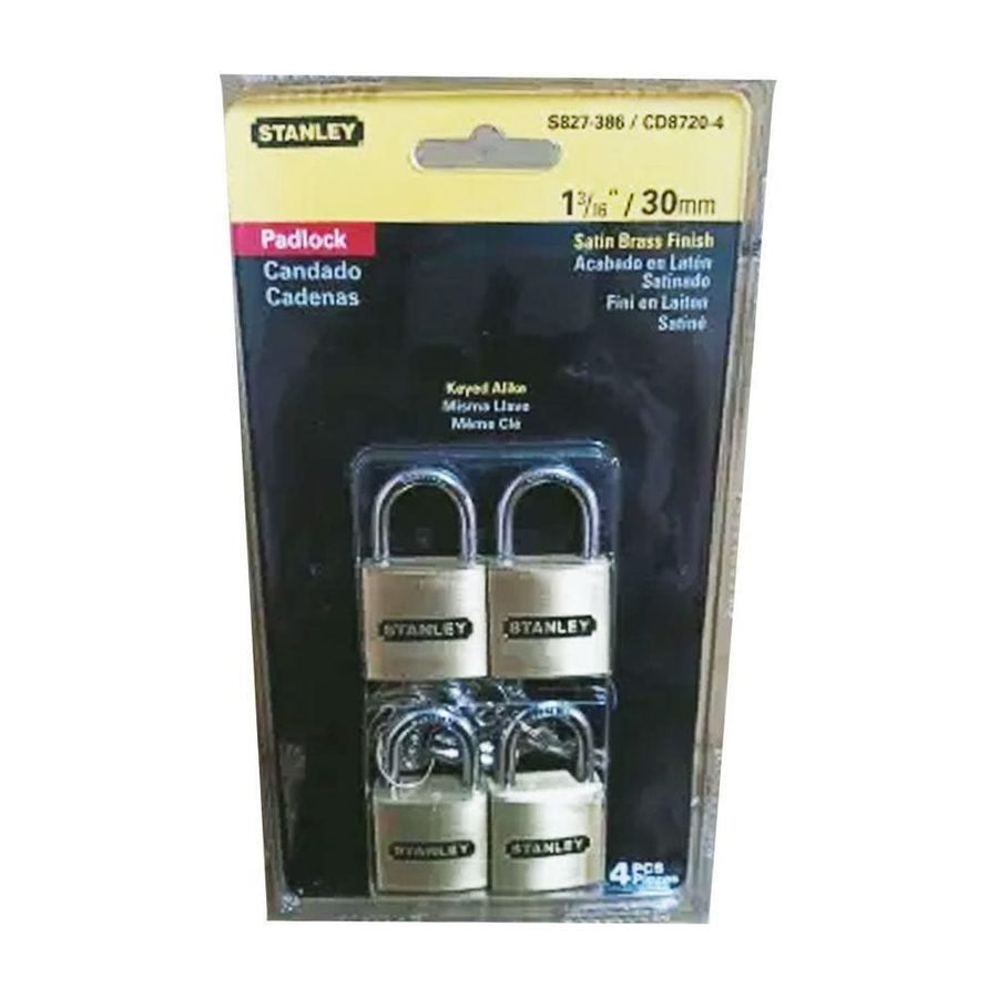 Stanley Stanley Padlock Short Shackle 4 Pcs (6 Pcs Same Key), General Hardware Locks & Hinges — Southend Philippines