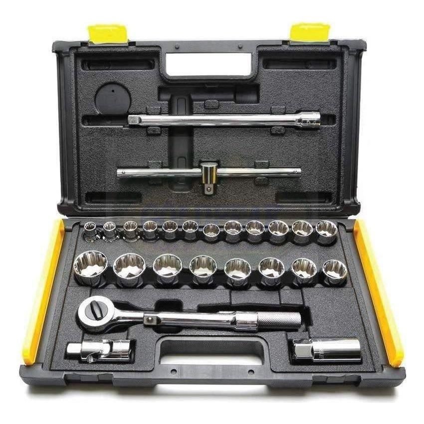 Stanley Stanley 86-477 Socket Wrench Set 27 Pcs X 1/2 DR. (10-32mm) 12pts, General Hardware Sockets & Ratchets — Southend Phi