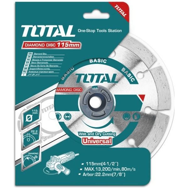Total Total TAC2131153 Diamond Cut Off Wheel Turbo 4-1/2" (115mm), General Hardware Wheels & Casters — Southend Philippines
