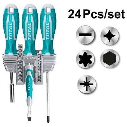 Total Total TACSD302462 24pcs Screwdriver Set, General Hardware Screwdrivers & Bits — Southend Philippines