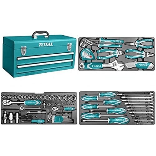 Total Total THPTCS70971 97pcs Hand Tools Chest / Metal Tool Box Set, General Hardware Tool Storage — Southend Philippines