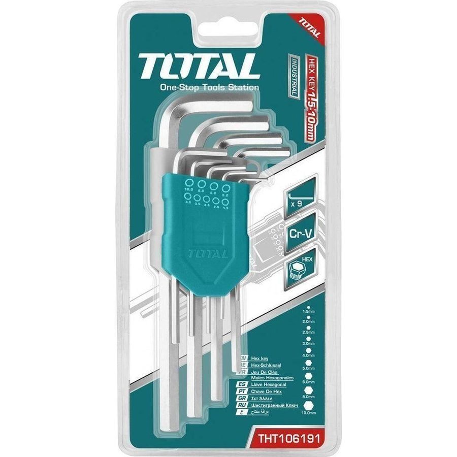 Total Total THT106191 Hex Allen Key Wrench Set, General Hardware Sockets & Ratchets — Southend Philippines