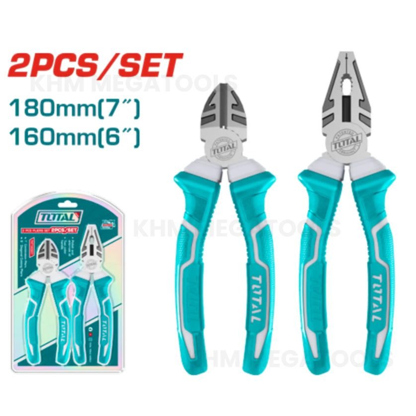 Total Total THT1K0201 2pcs Pliers Set, General Hardware Pliers & Cutters — Southend Philippines