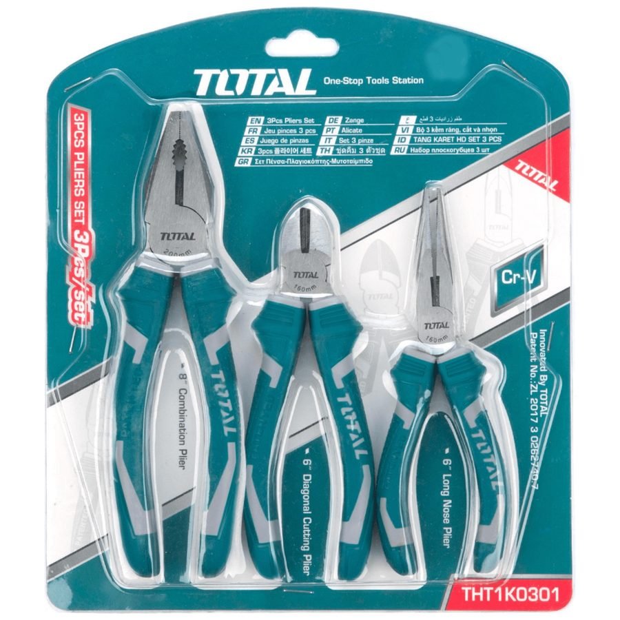 Total Total THT1K0301 3pcs Pliers Set, General Hardware Pliers & Cutters — Southend Philippines