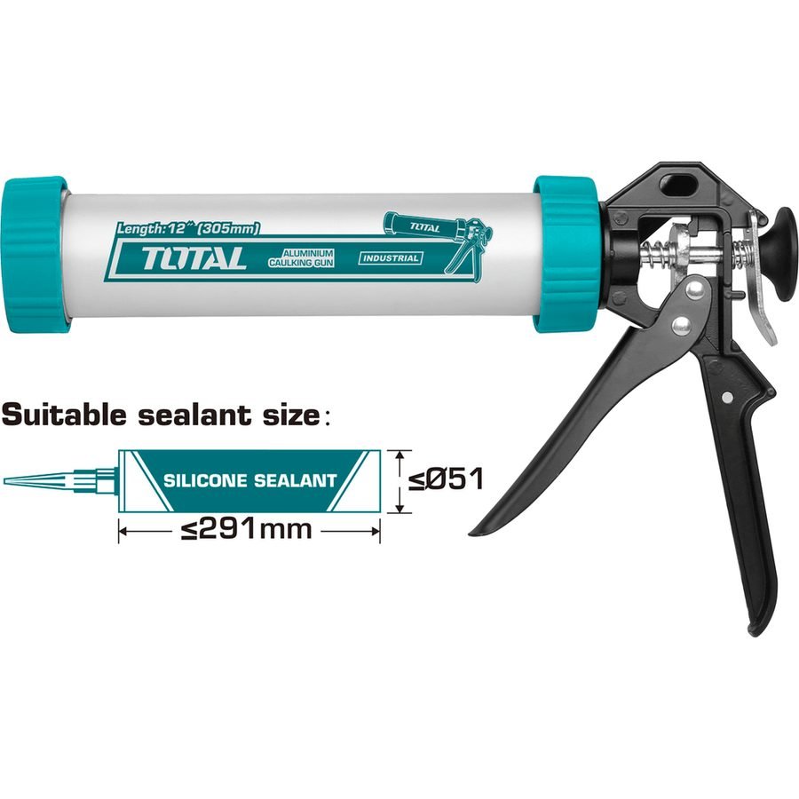 Total Total THT20112 Aluminum Caulking Gun 12", General Hardware Guns & Applicators — Southend Philippines