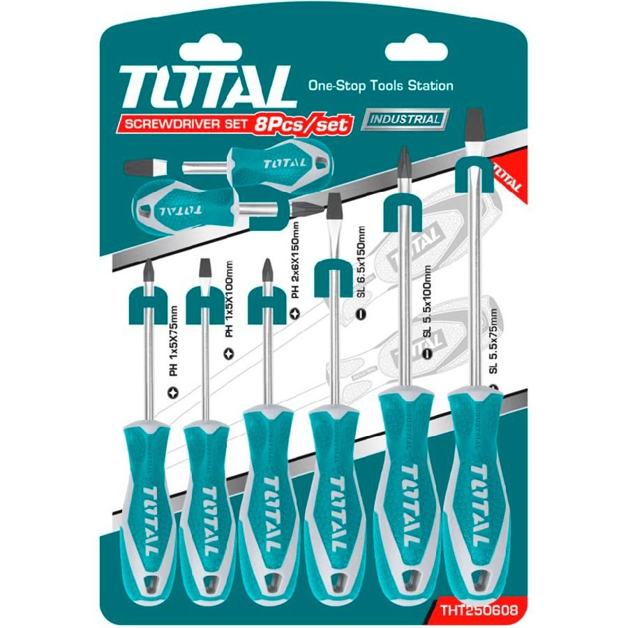 Total Total THT250608 8pcs Screwdriver Set, General Hardware Screwdrivers — Southend Philippines