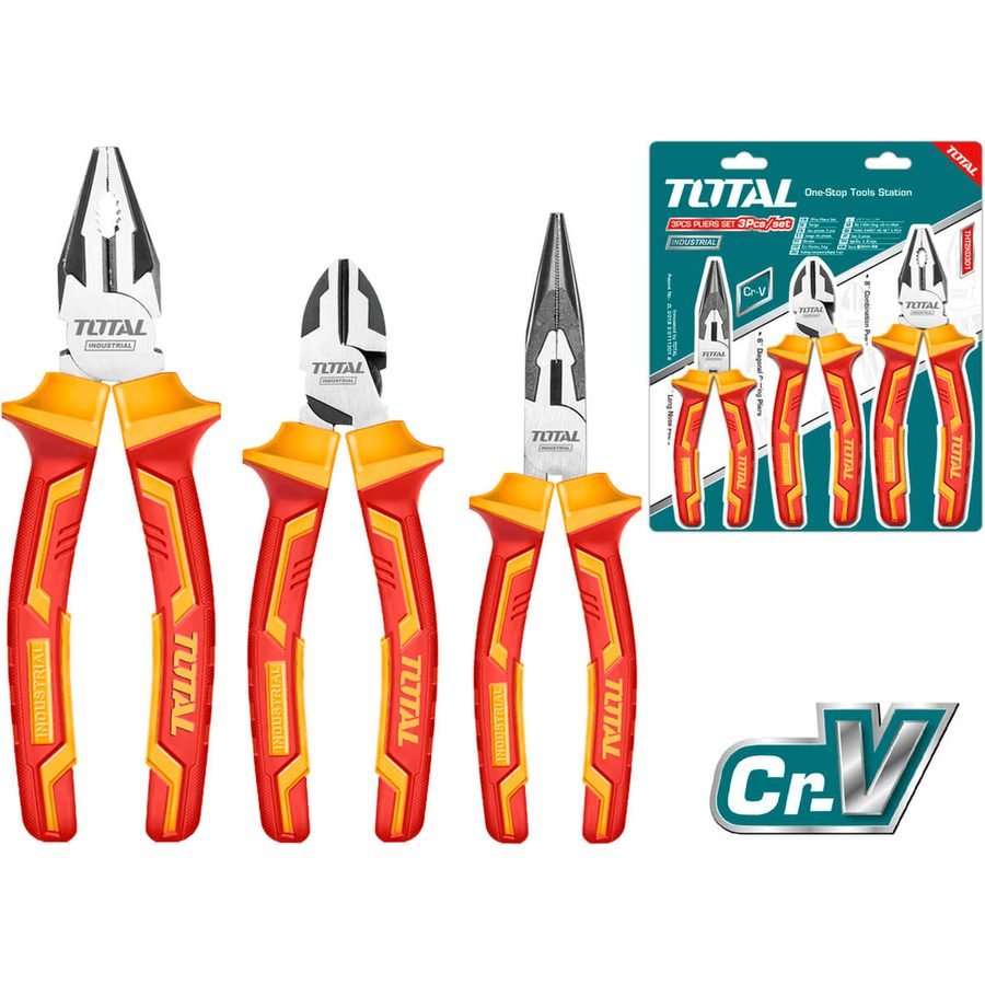 Total Total THT2K0302 3pcs Insulated Plier Set, General Hardware Pliers & Cutters — Southend Philippines