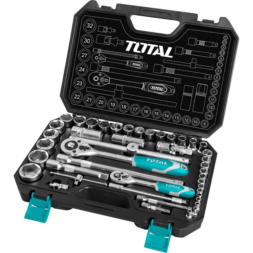 Total Total THT421441 44pcs Socket Wrench Set (1/4" And 1/2" Drive), General Hardware Sockets & Ratchets — Southend Philippin