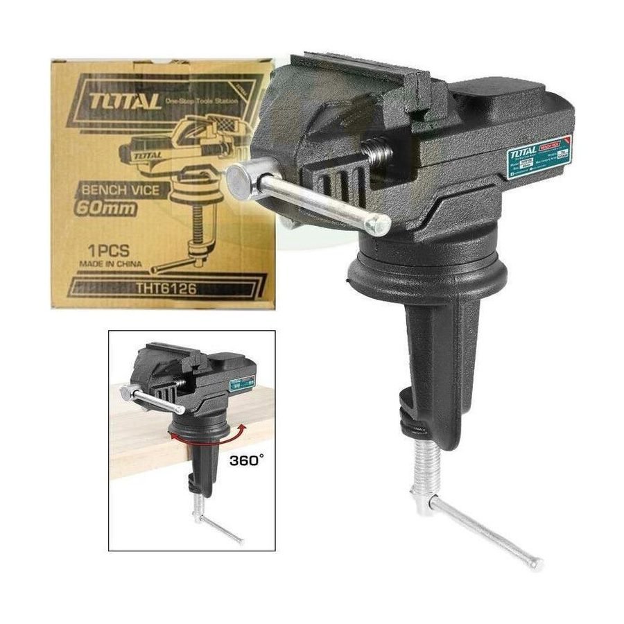 Total Total THT6126 Table Bench Vise 60mm, General Hardware Pliers & Cutters — Southend Philippines
