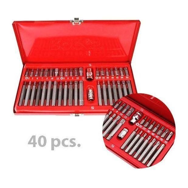 TBS-11026 40 Pcs. Hexagonal Screw Bit Set (Long & Short With Socket), General Hardware Sockets & Ratchets — Southend Philippi