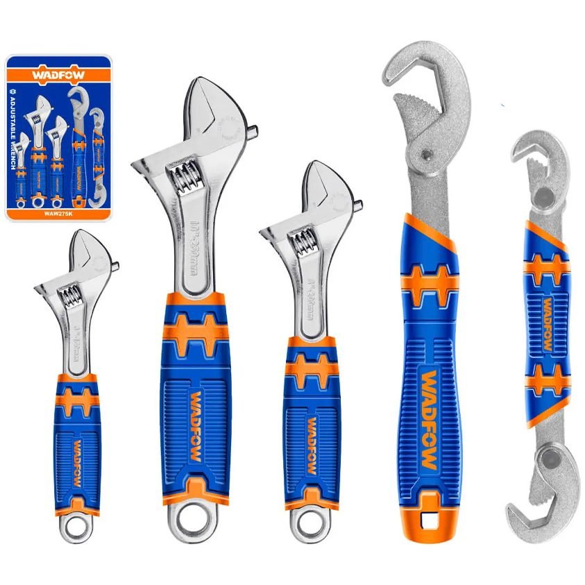 Wadfow WAW275K Adjustable Wrench Set 5Pcs