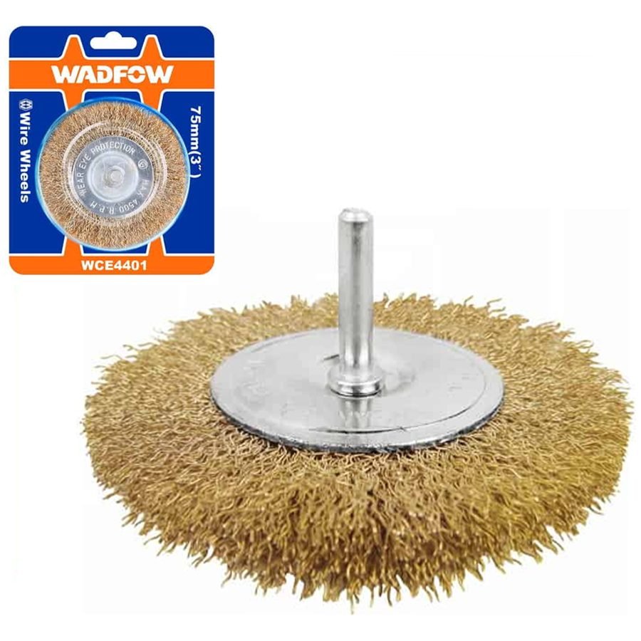 Wadfow Wadfow WCE4402 Wheel Wire Brush With 1/4" Shank 4", General Hardware Wheels & Casters — Southend Philippines