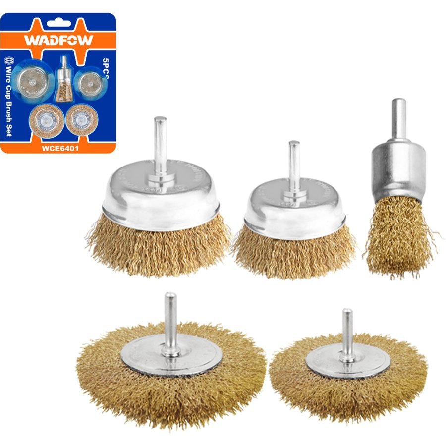 Wadfow Wadfow WCE6401 Wire Brush Set 5 Pcs, General Hardware Brushes & Cleaning — Southend Philippines