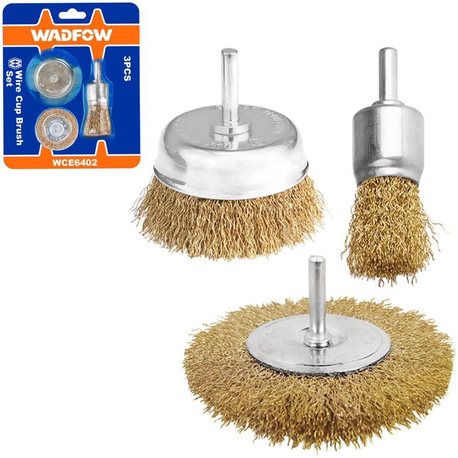 Wadfow Wadfow WCE6402 Wire Brush Set 3 Pcs, General Hardware Brushes & Cleaning — Southend Philippines