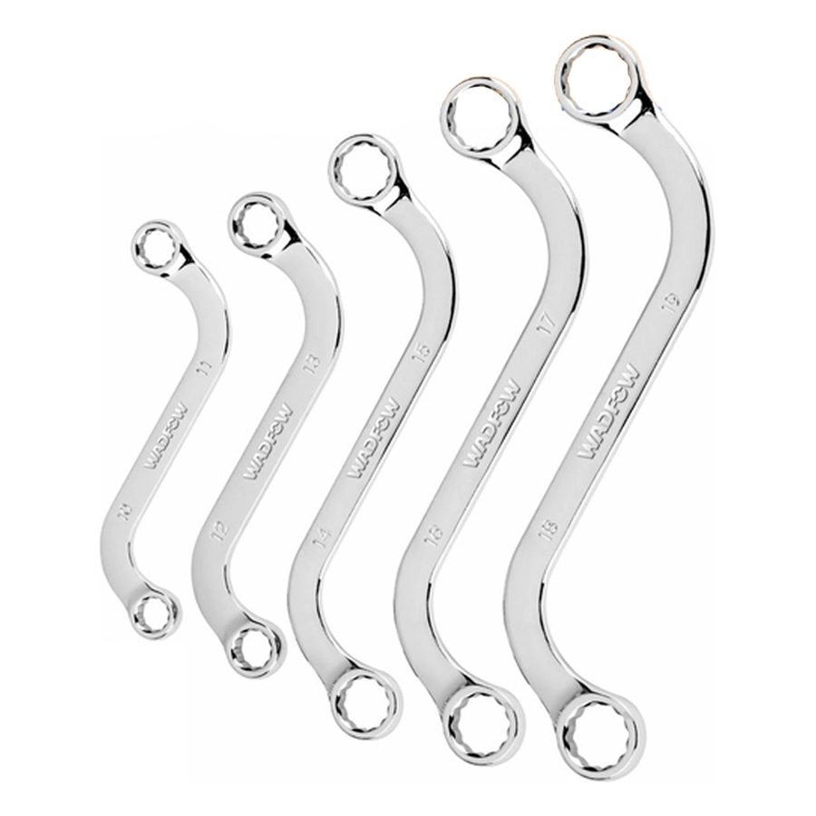 Wadfow WFR4405 S-Type Ring Wrench Set 5Pcs