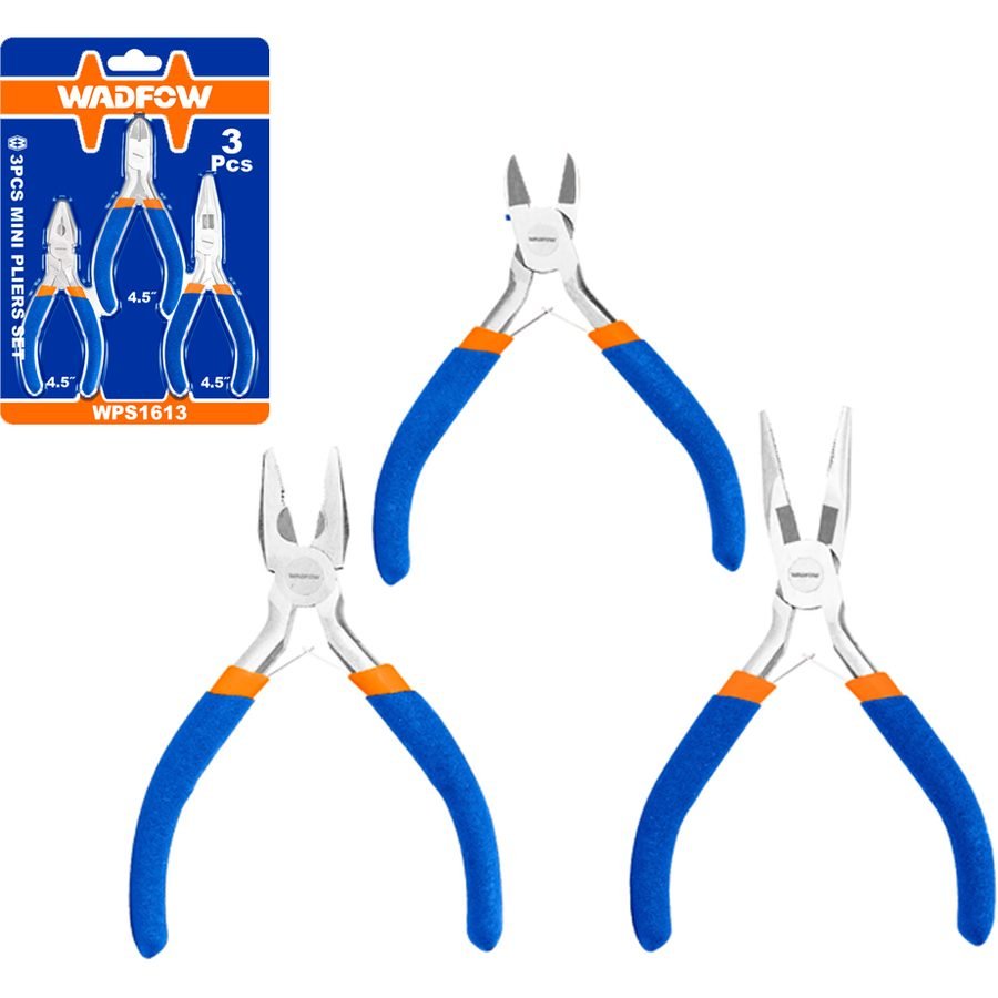 Wadfow Wadfow WPS1613 Mini Pliers 3 Pcs Set, General Hardware Pliers & Cutters — Southend Philippines