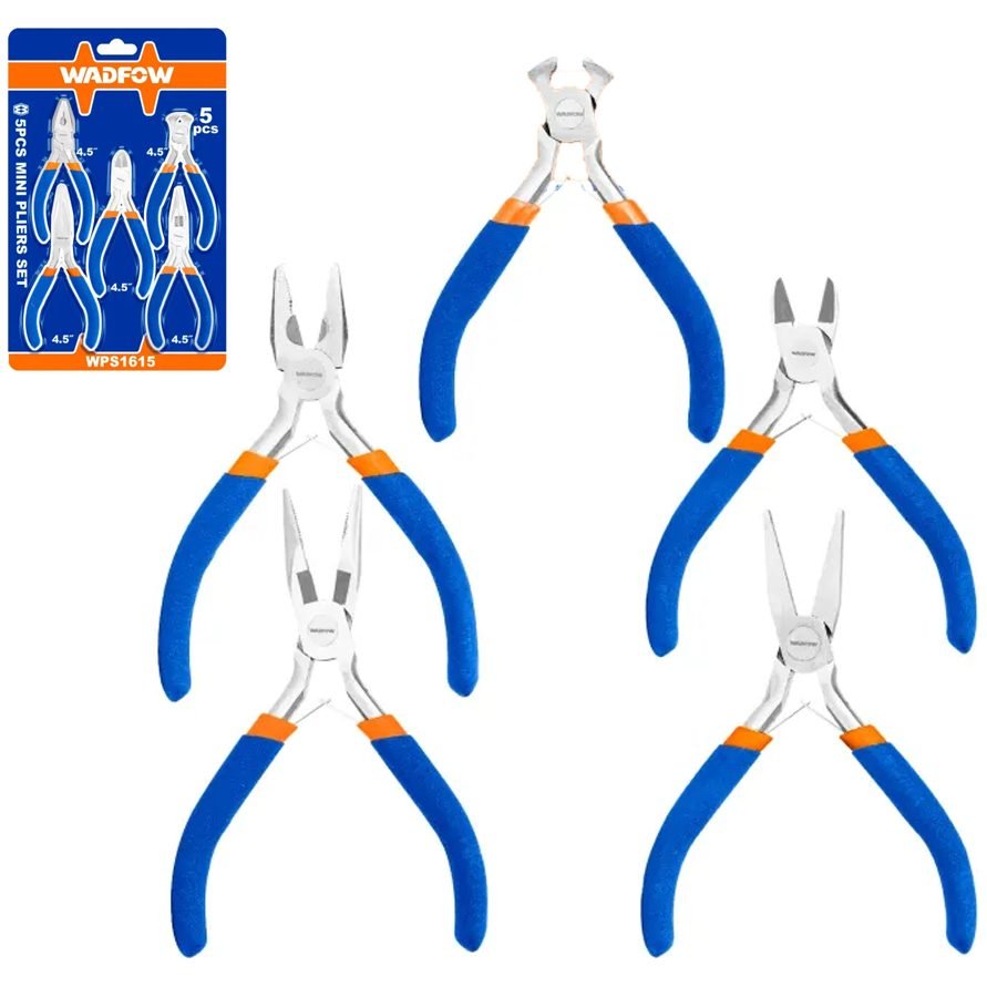 Wadfow Wadfow WPS1615 Mini Pliers 5 Pcs Set, General Hardware Pliers & Cutters — Southend Philippines