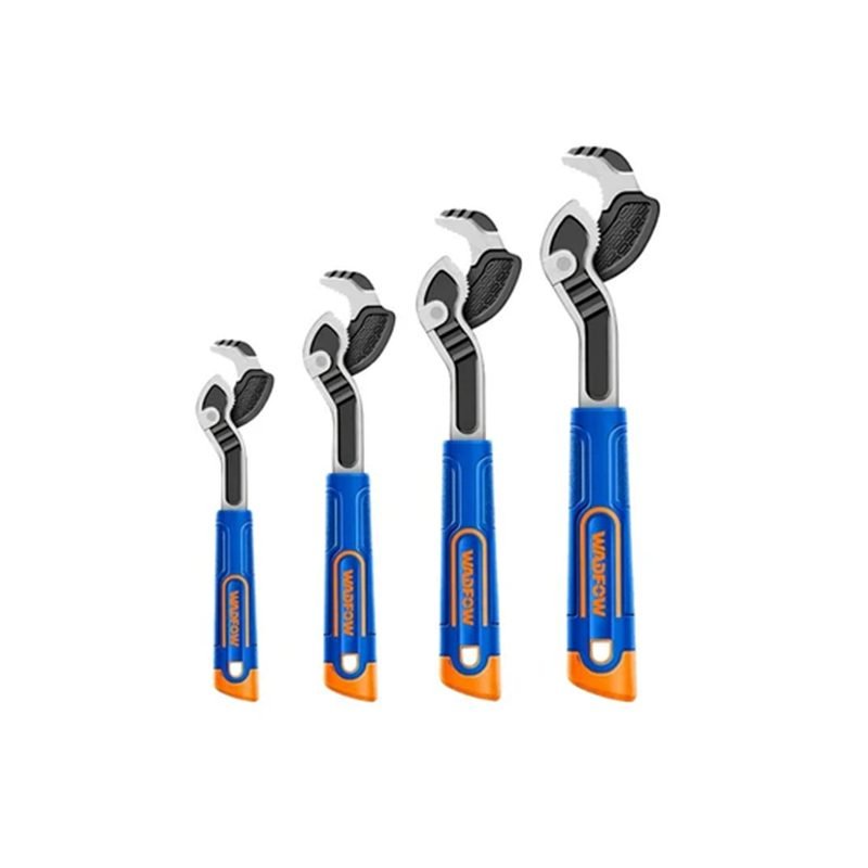 Wadfow WPW1K04 4pcs Self Adjusting Steel Pipe Wrench Set — General Hardware, Southend Philippines