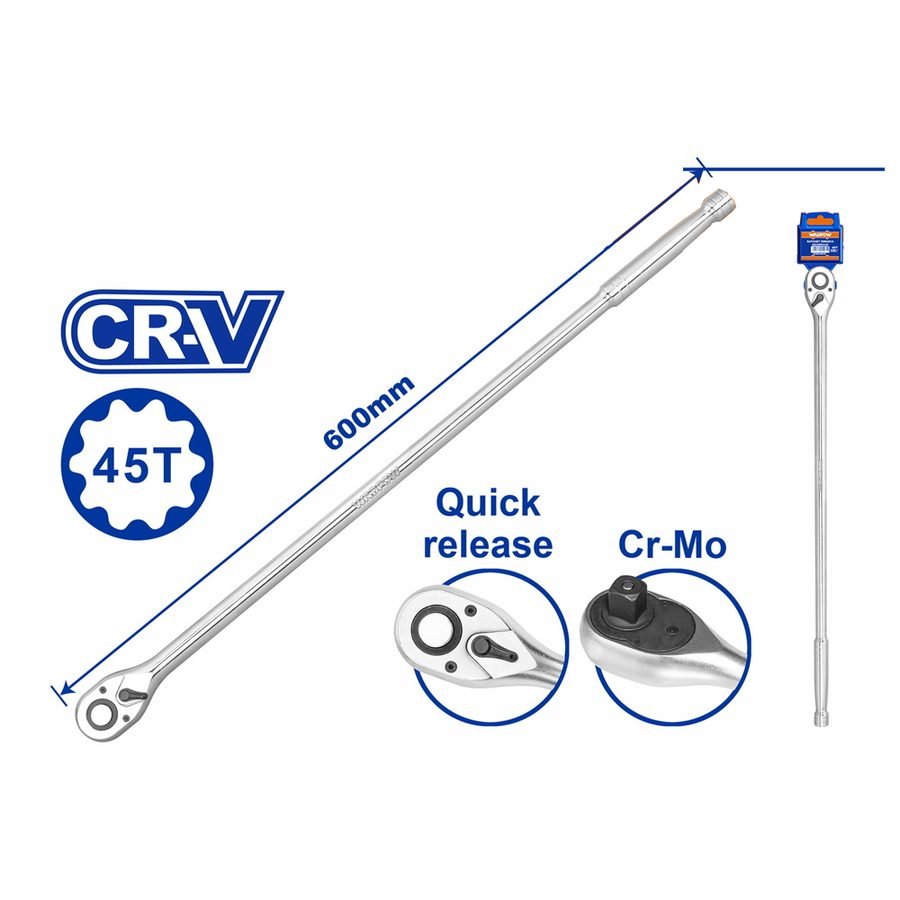 Wadfow Wadfow WRW7212 Extra Longer Ratchet Wrench 1/2", General Hardware Sockets & Ratchets — Southend Philippines