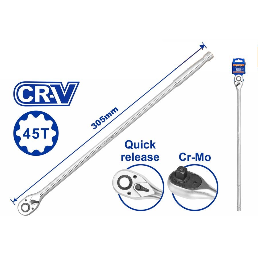 Wadfow Wadfow WRW7214 Extra Longer Ratchet Wrench 1/4", General Hardware Sockets & Ratchets — Southend Philippines