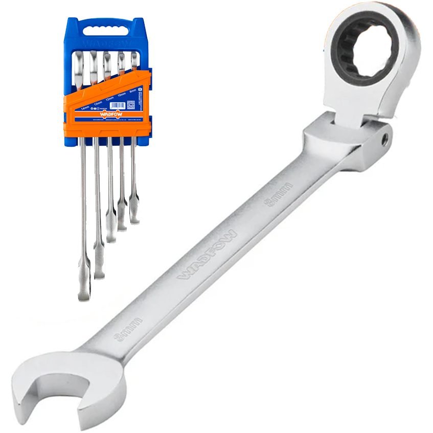 Wadfow WSP5205 Flexible Rachet Spanner Set 5Pcs 8-14mm