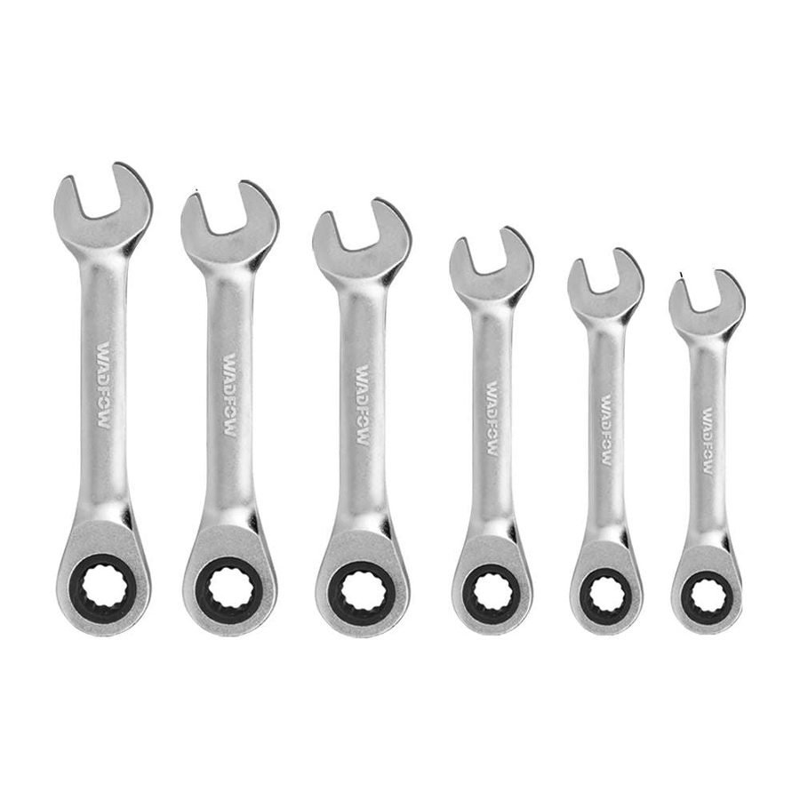 Wadfow Wadfow WSP6406 Short Rachet Spanner Set 6 Pcs, General Hardware Wrenches — Southend Philippines